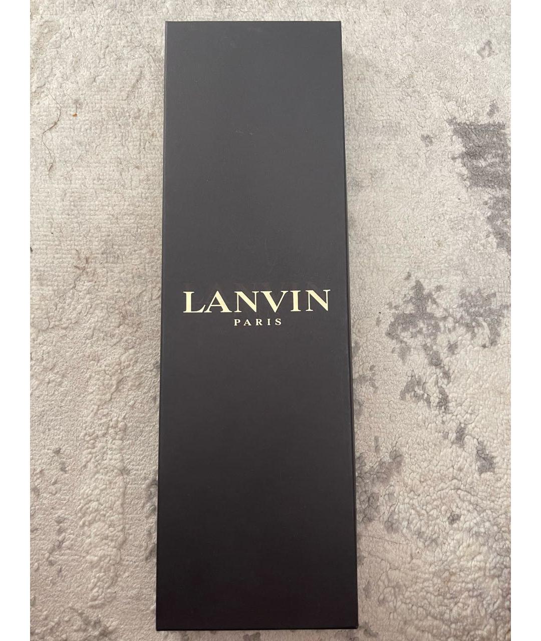 LANVIN Темно-синий шелковый галстук, фото 6