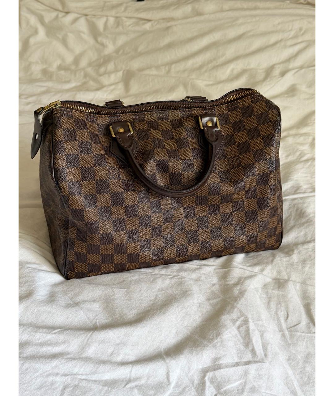 LOUIS VUITTON Коричневая сумка с короткими ручками из канвы, фото 9