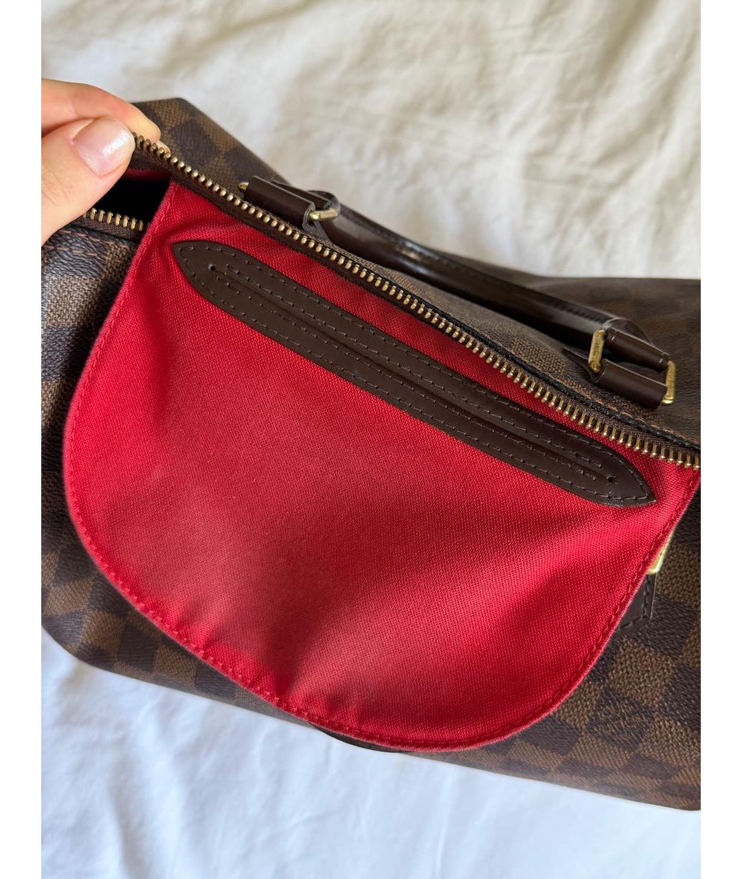 LOUIS VUITTON Коричневая сумка с короткими ручками из канвы, фото 7