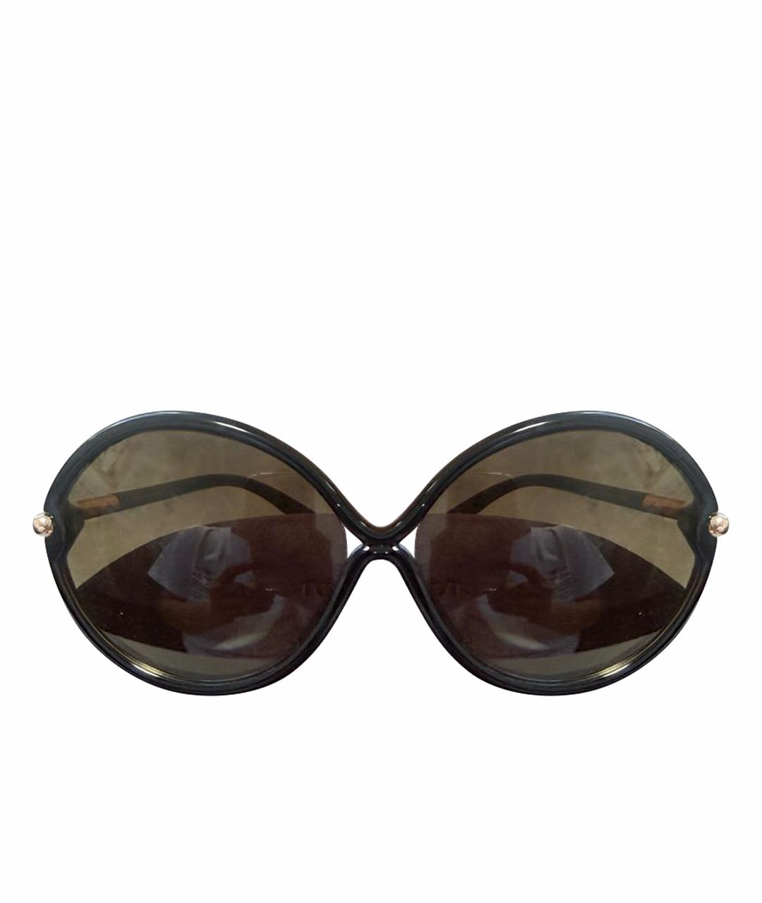 TOM FORD Черные пластиковые солнцезащитные очки, фото 1