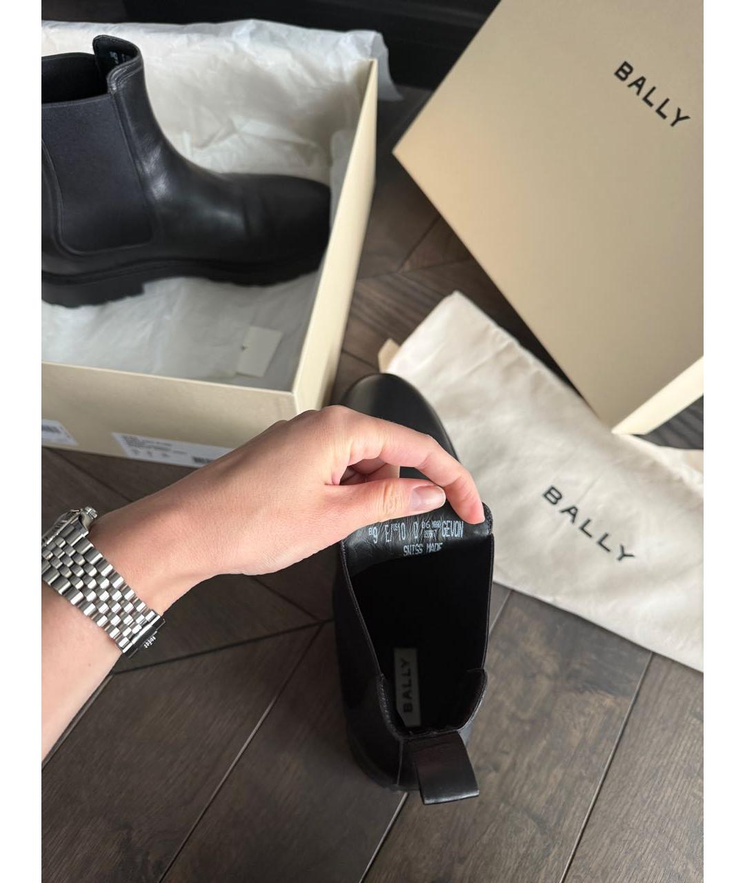 BALLY Черные кожаные высокие ботинки, фото 3