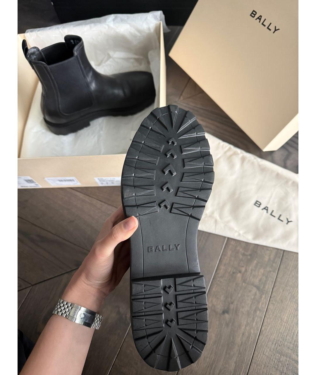 BALLY Черные кожаные высокие ботинки, фото 4