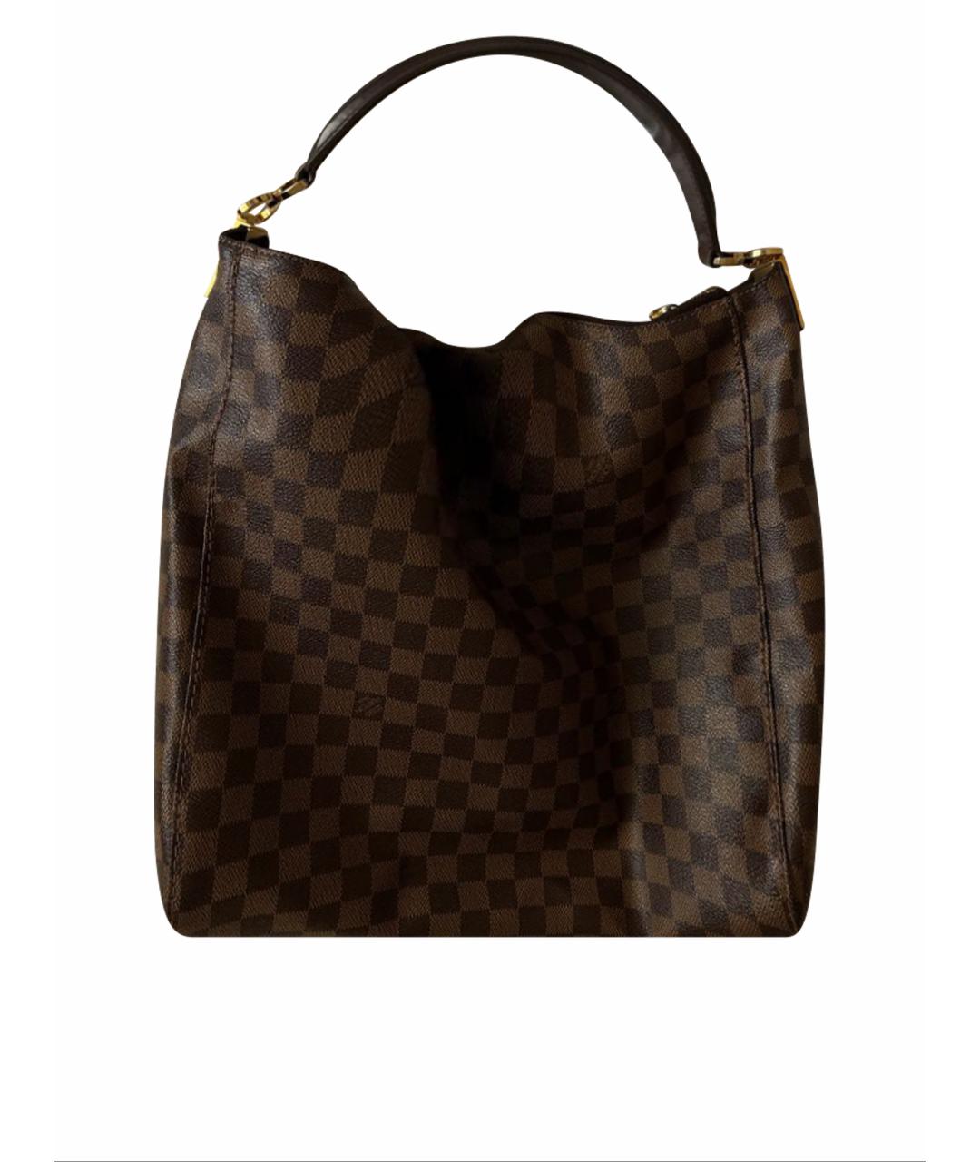 LOUIS VUITTON Коричневая сумка тоут из искусственной кожи, фото 1