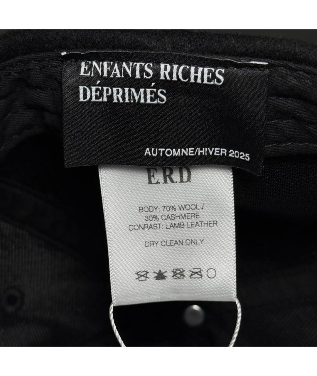 Enfants Riches Déprimés Черная кашемировая кепка/бейсболка, фото 9