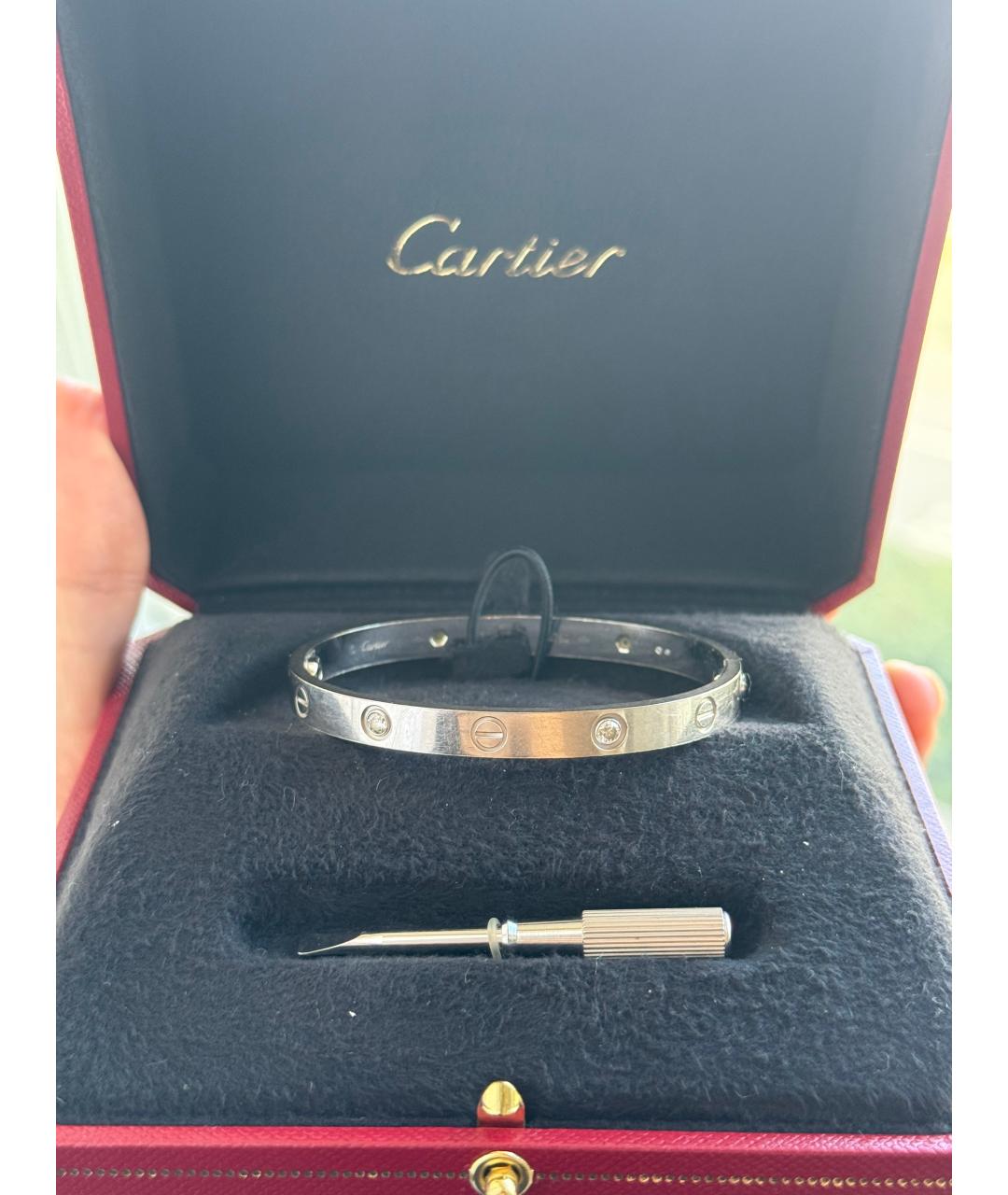 CARTIER Серый браслет из белого золота, фото 2