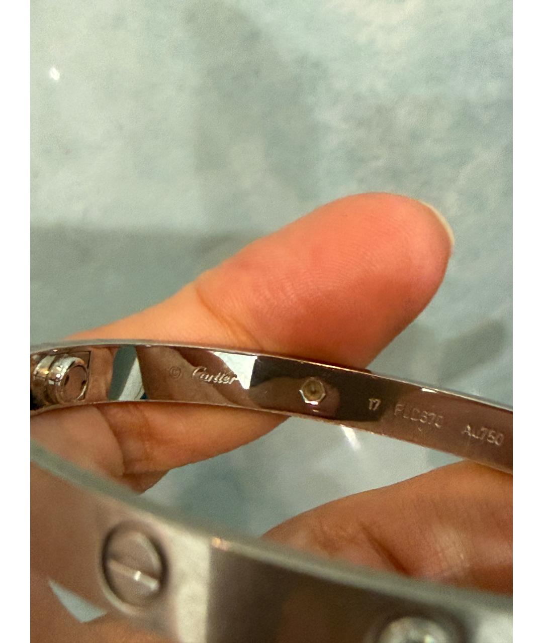 CARTIER Серый браслет из белого золота, фото 4