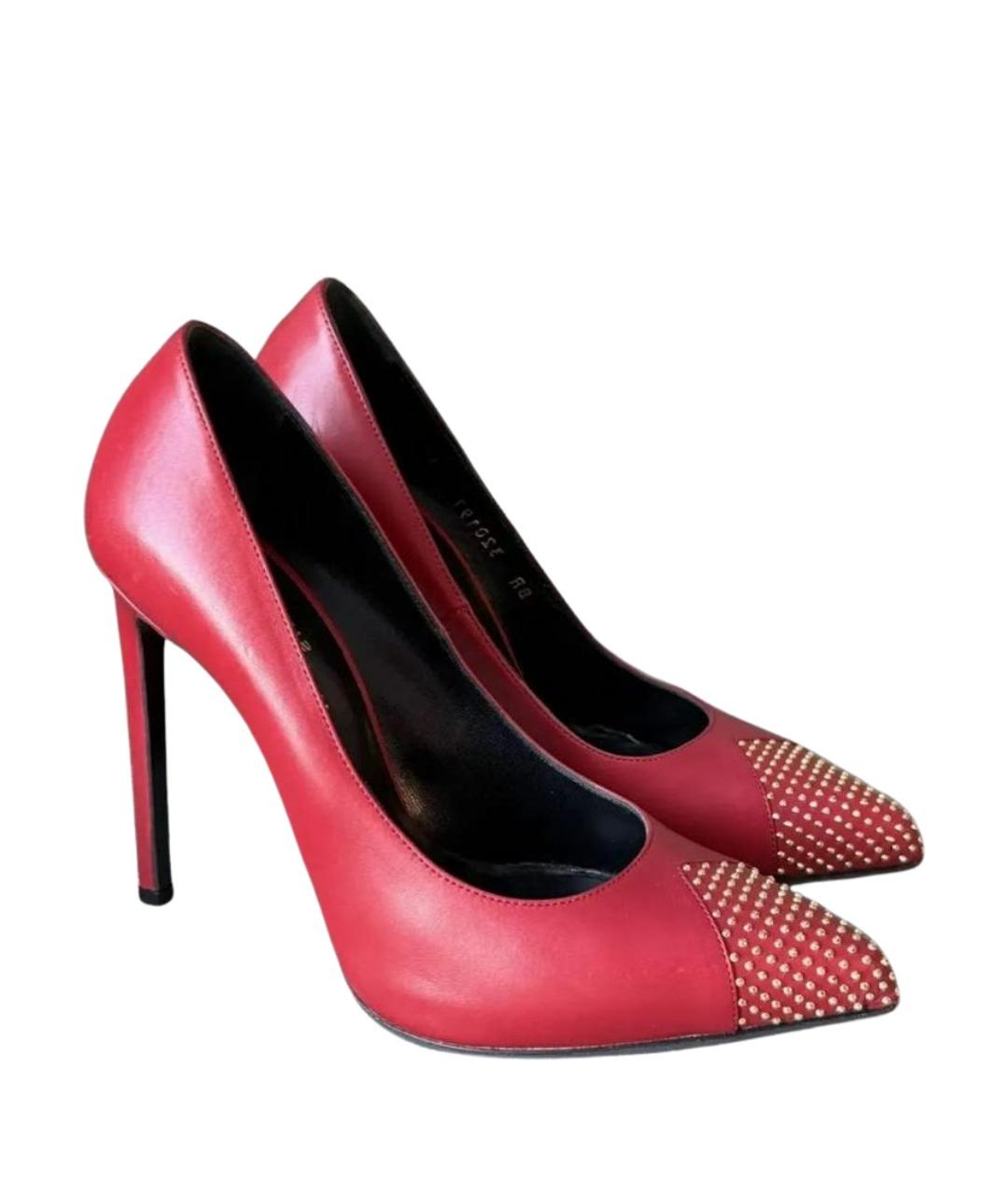 SAINT LAURENT Красные кожаные туфли, фото 1