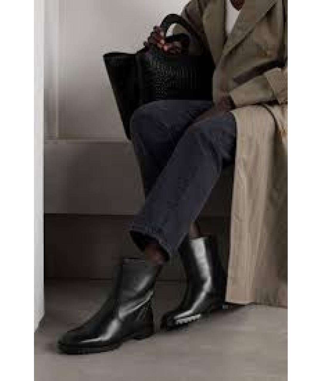MANOLO BLAHNIK Коричневые кожаные сапоги, фото 8