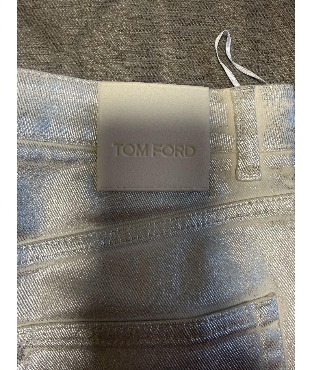 TOM FORD Серебряные хлопковые шорты, фото 3