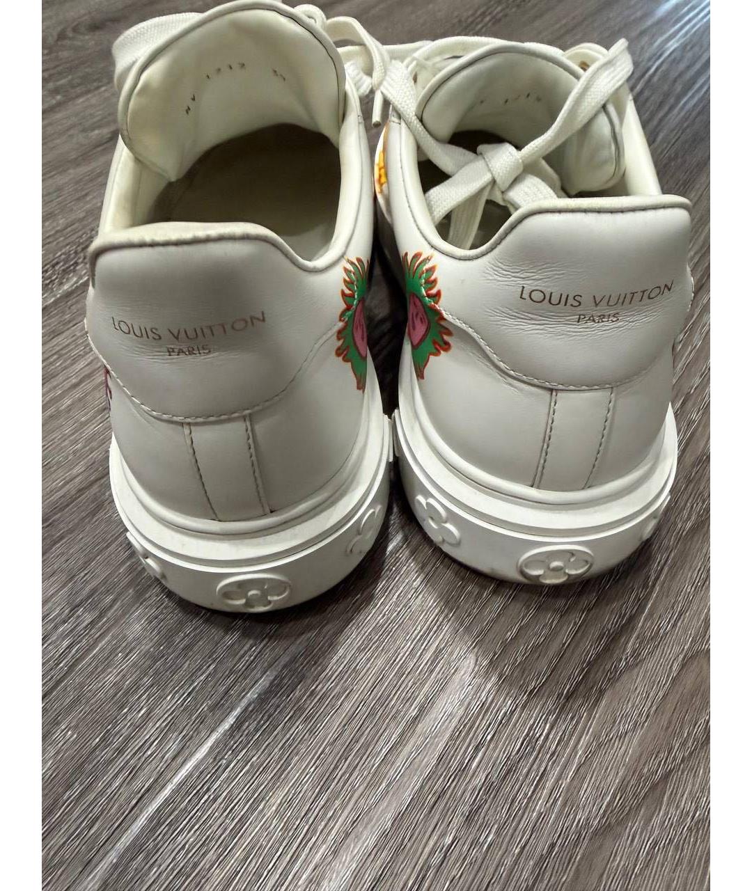LOUIS VUITTON Белые кожаные кроссовки, фото 3