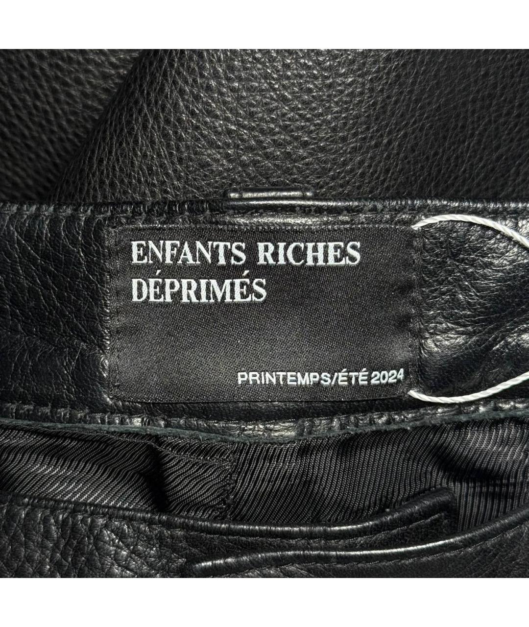 Enfants Riches Déprimés Черные кожаные повседневные брюки, фото 9