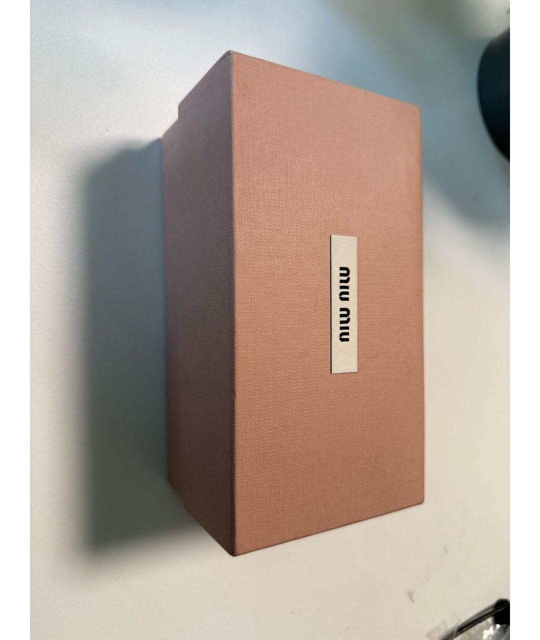 MIU MIU Золотые металлические солнцезащитные очки, фото 4