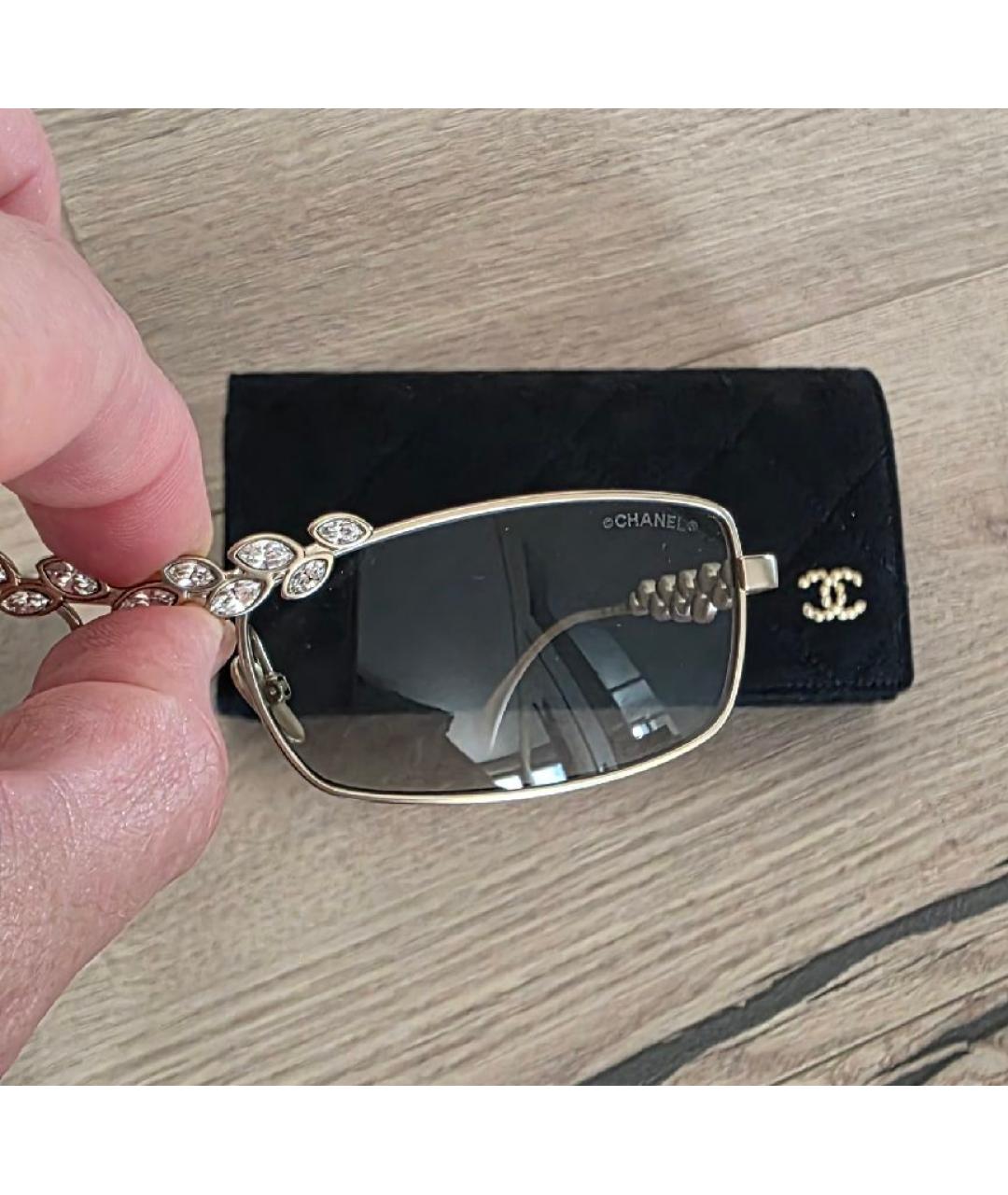 CHANEL Серые металлические солнцезащитные очки, фото 8