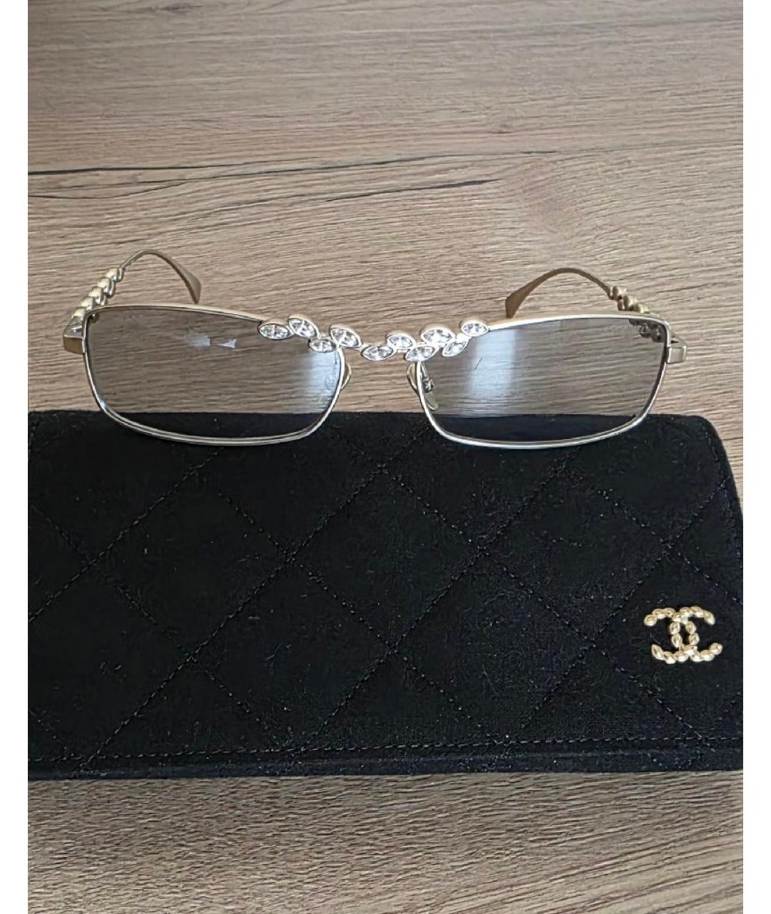 CHANEL Серые металлические солнцезащитные очки, фото 6