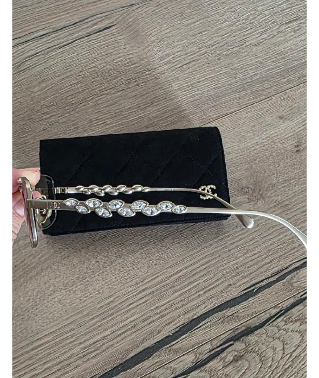 CHANEL Серые металлические солнцезащитные очки, фото 3