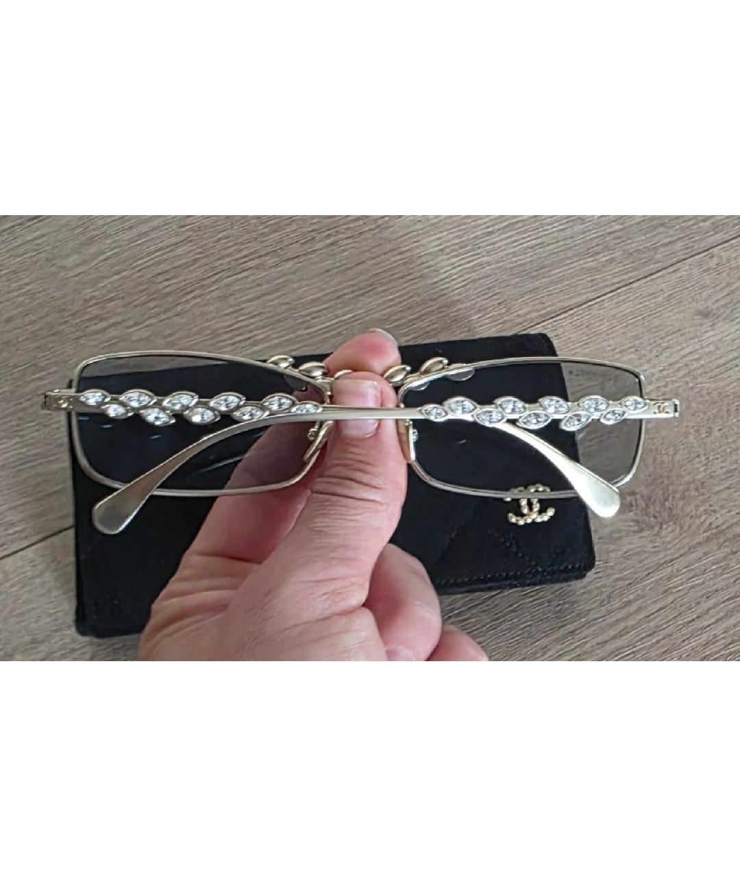 CHANEL Серые металлические солнцезащитные очки, фото 4