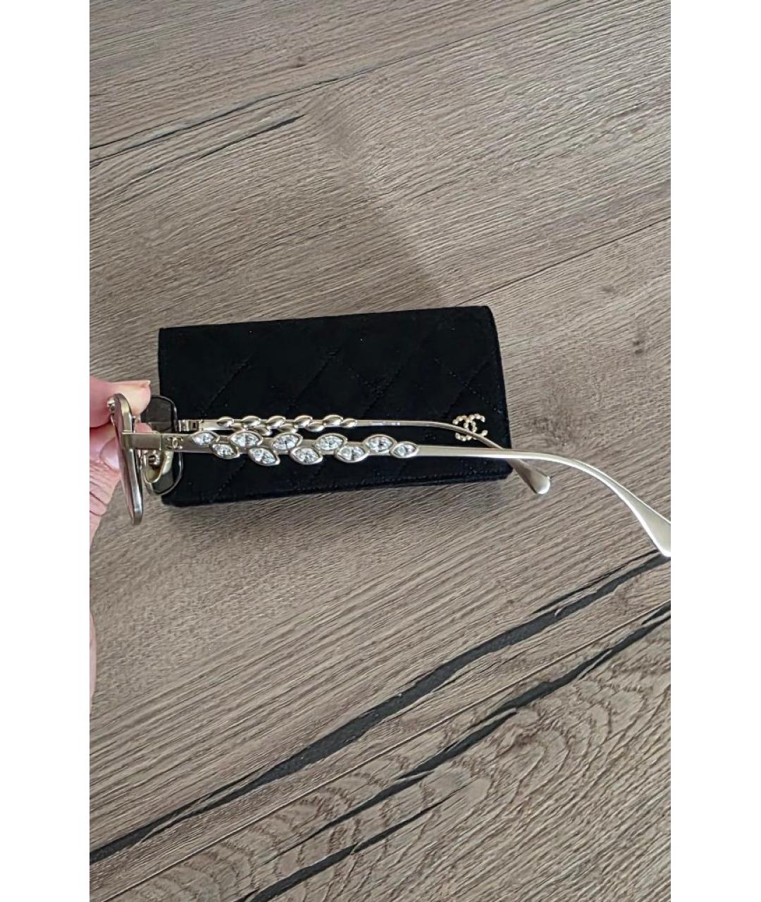CHANEL Серые металлические солнцезащитные очки, фото 2