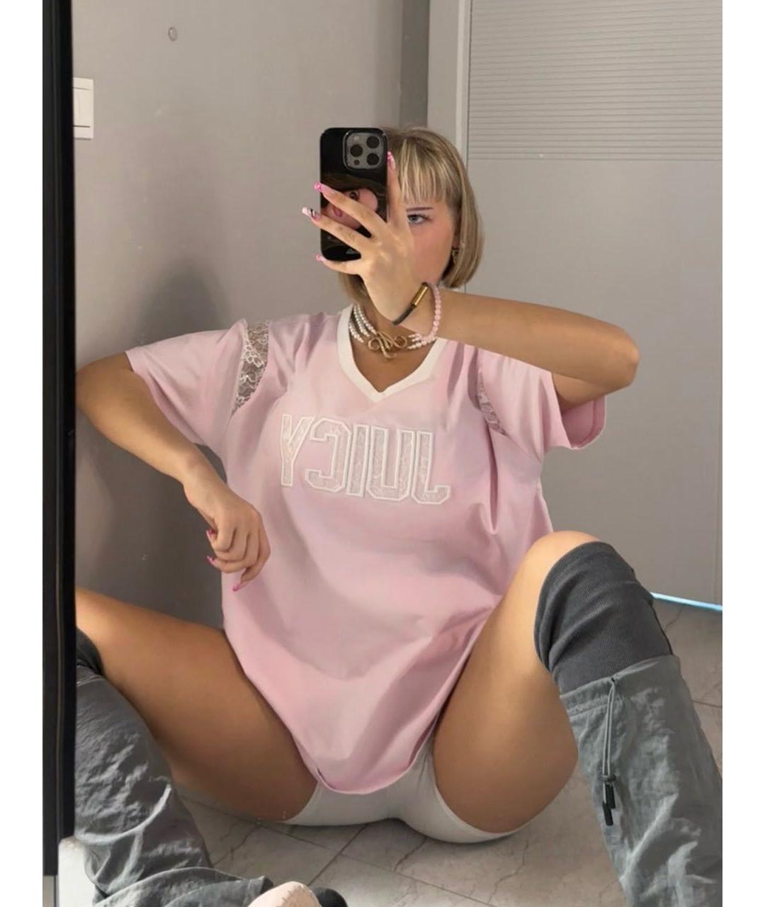 JUICY COUTURE Розовая футболка, фото 9
