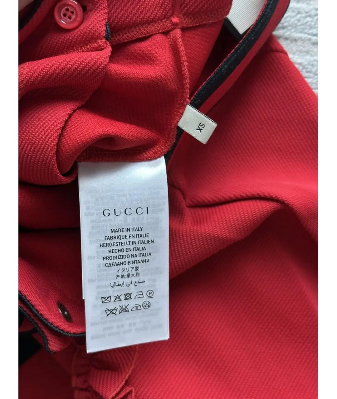 GUCCI Красная полиэстеровая юбка мини, фото 5