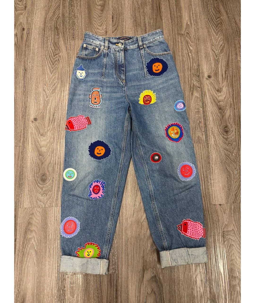 LOUIS VUITTON Синие джинсы слим, фото 5