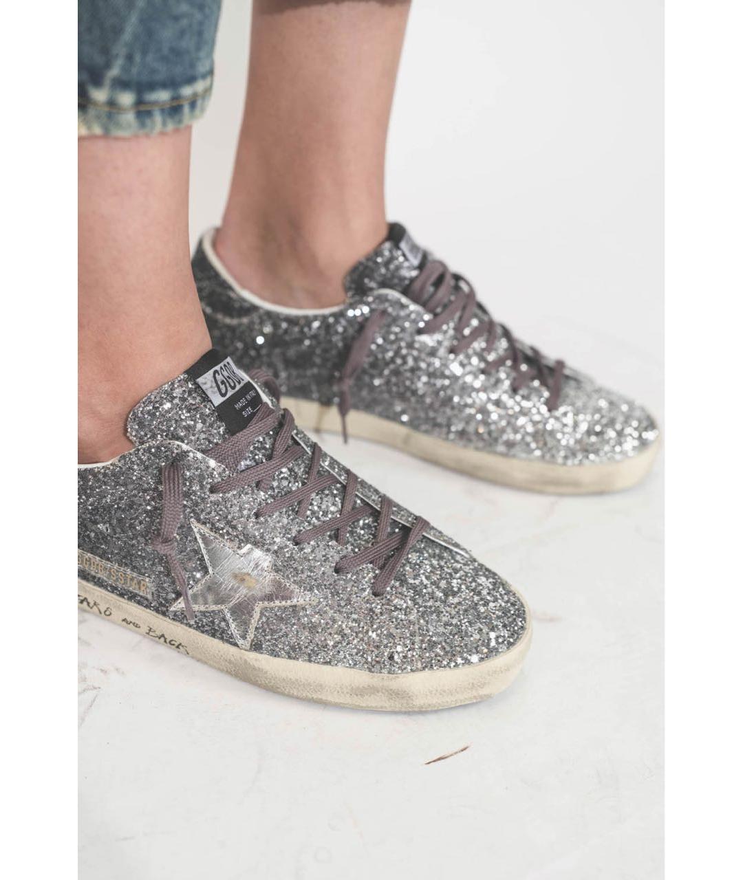 GOLDEN GOOSE Серебряные кеды, фото 4