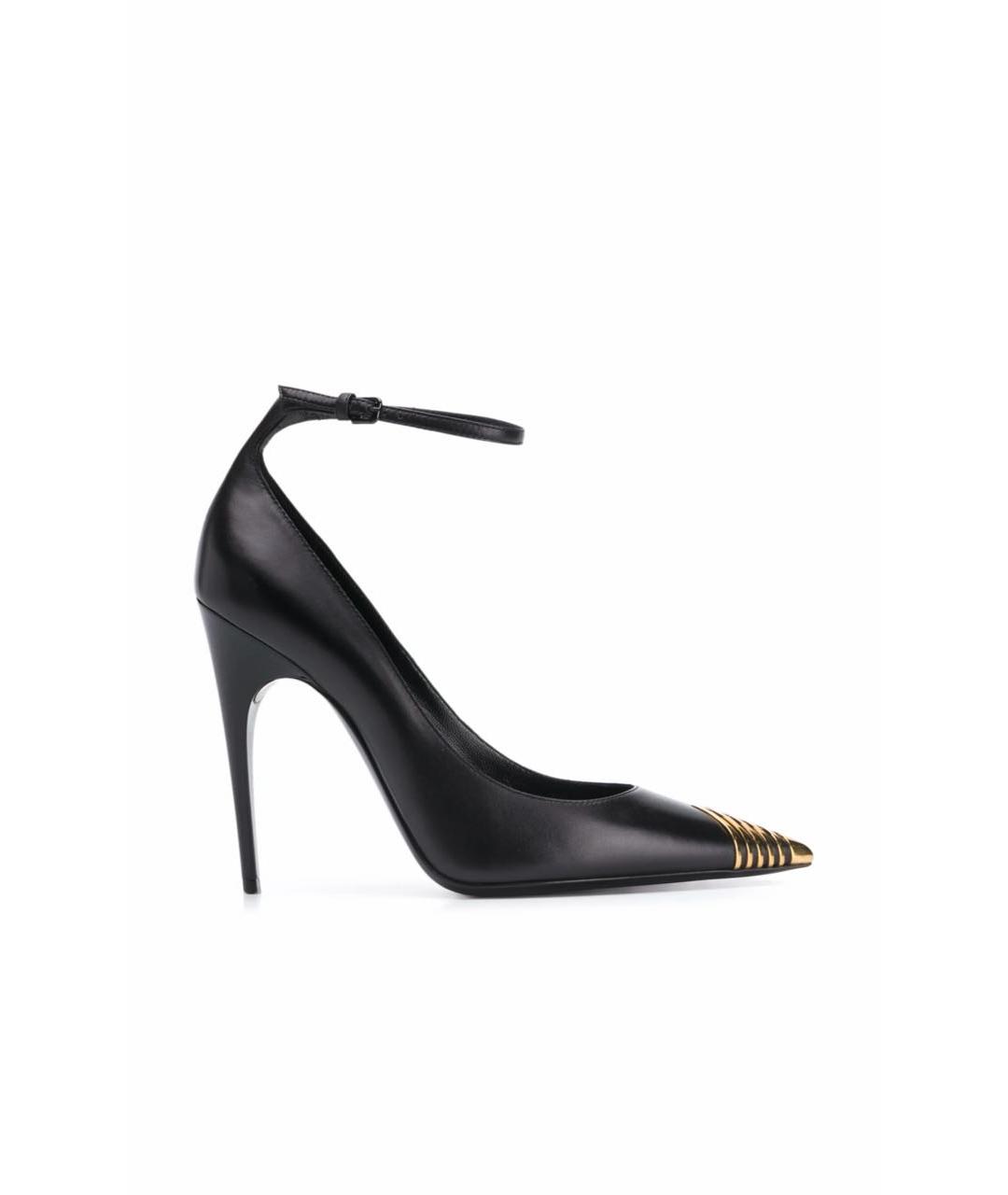 SAINT LAURENT Черные кожаные туфли, фото 9