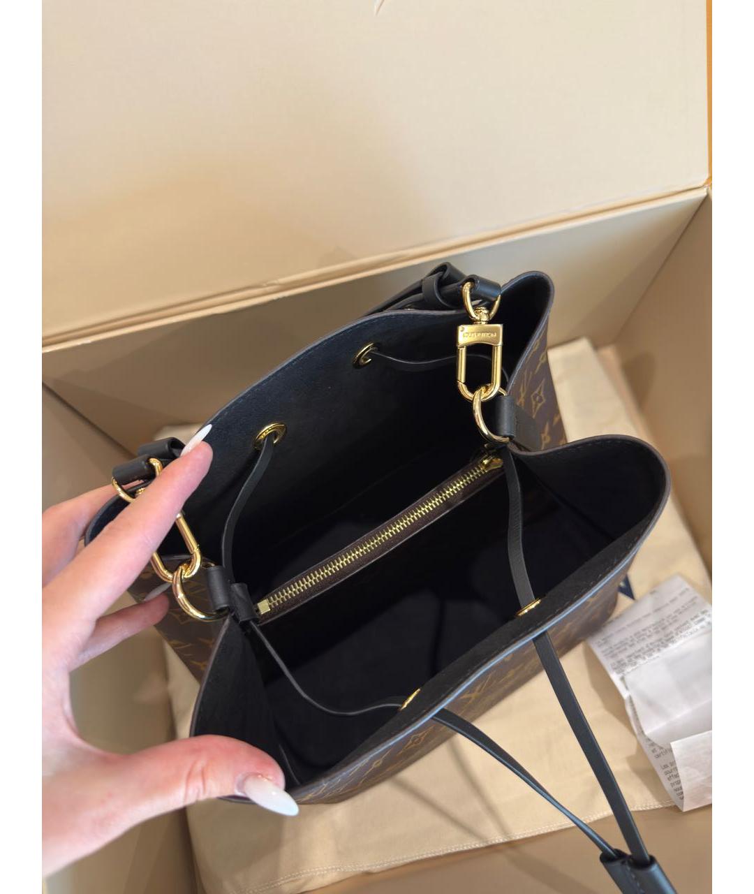 LOUIS VUITTON Коричневая сумка через плечо из канвы, фото 6