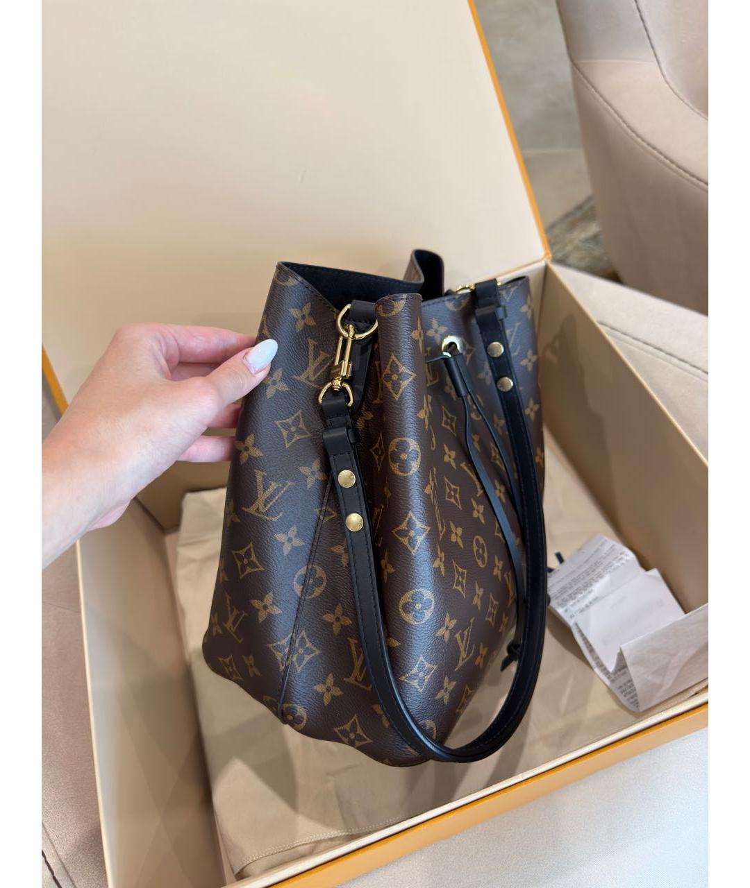 LOUIS VUITTON Коричневая сумка через плечо из канвы, фото 4