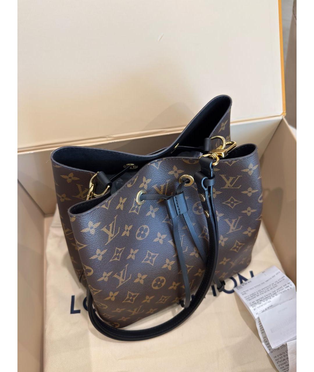 LOUIS VUITTON Коричневая сумка через плечо из канвы, фото 3