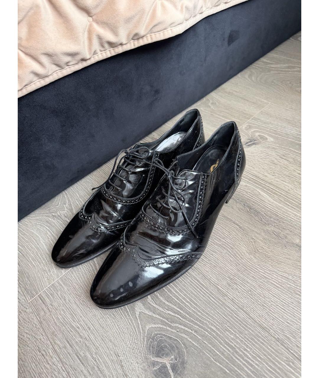 SAINT LAURENT Черные кожаные туфли, фото 5