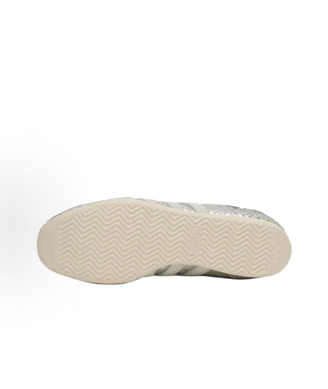 ADIDAS Серебряные кожаные кроссовки, фото 3