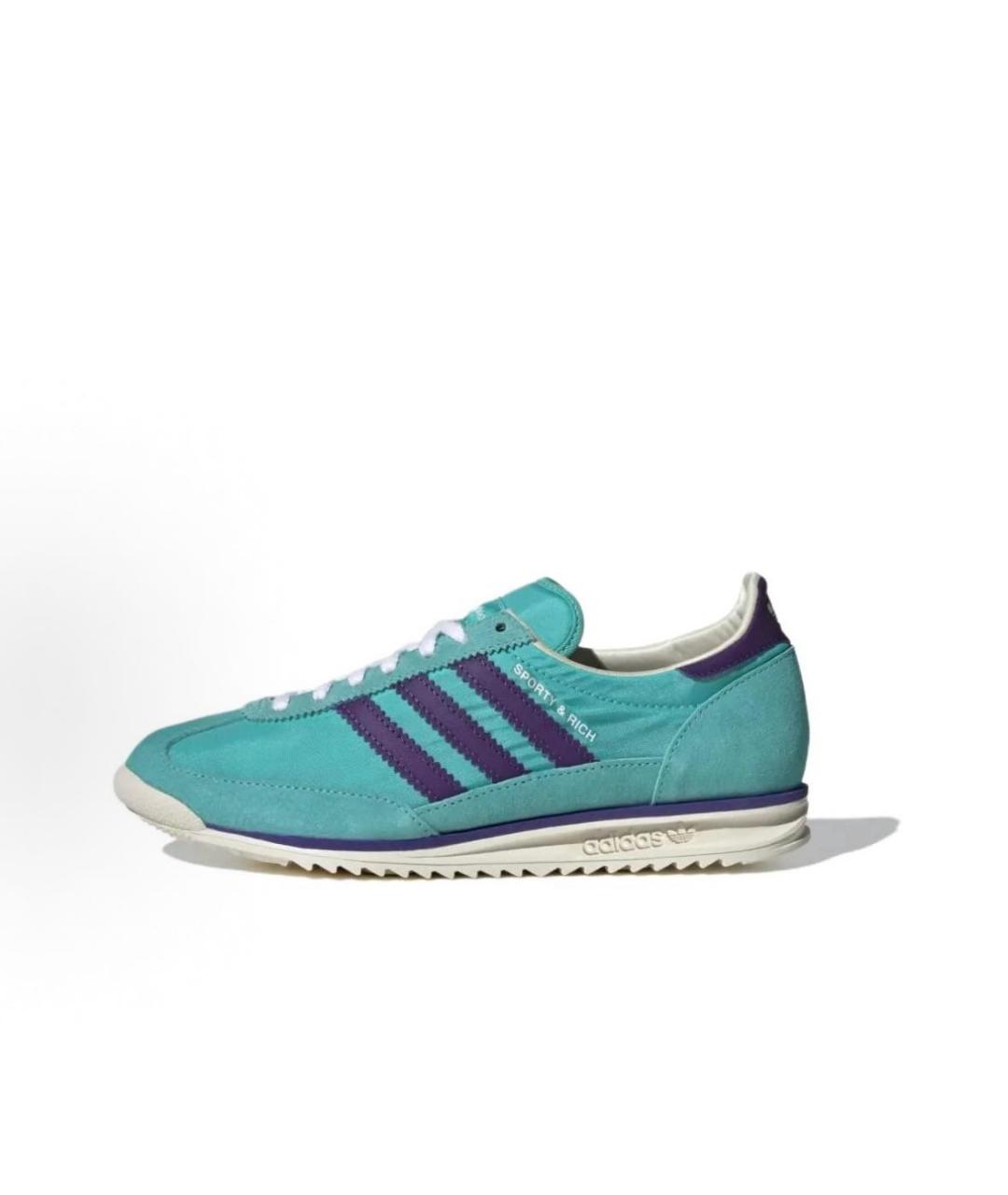 ADIDAS Бирюзовые текстильные кроссовки, фото 2