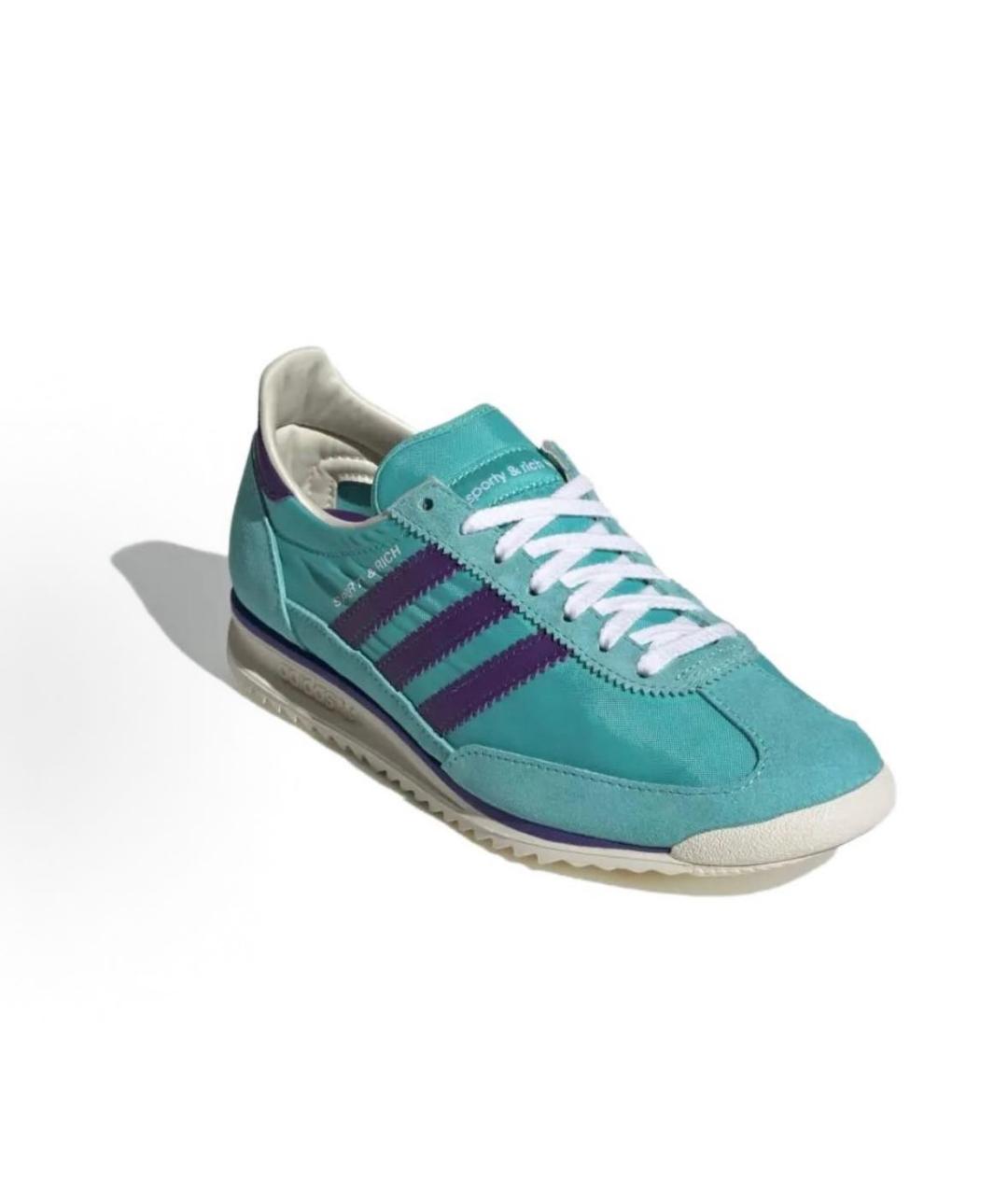ADIDAS Бирюзовые текстильные кроссовки, фото 3