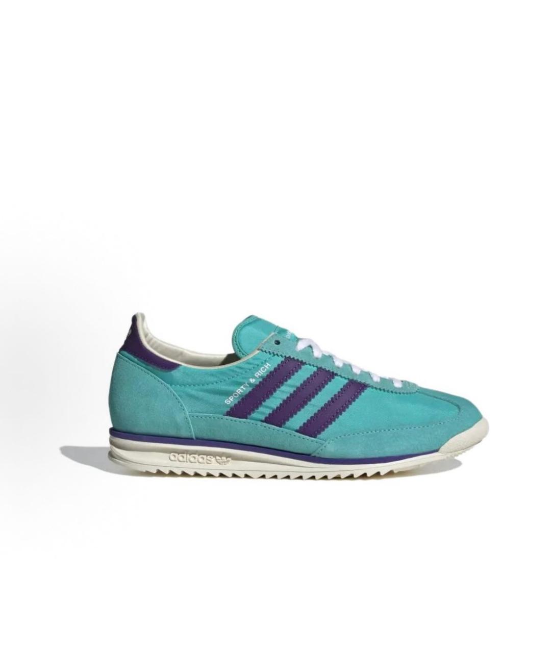 ADIDAS Бирюзовые текстильные кроссовки, фото 5
