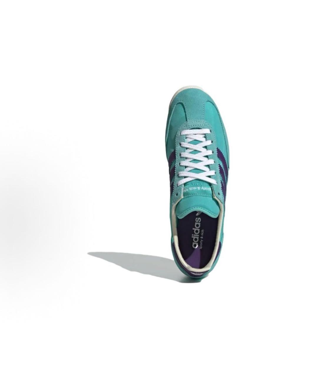 ADIDAS Бирюзовые текстильные кроссовки, фото 4