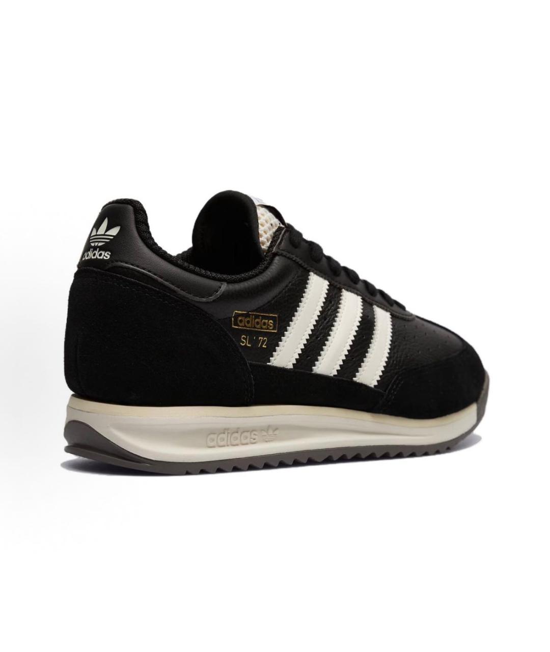 ADIDAS Черные кожаные кроссовки, фото 4