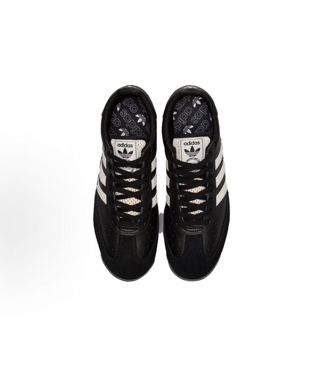 ADIDAS Черные кожаные кроссовки, фото 3