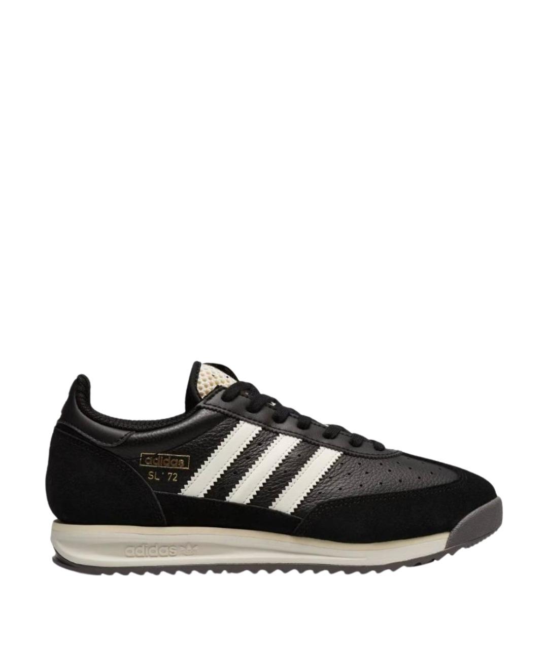 ADIDAS Черные кожаные кроссовки, фото 1