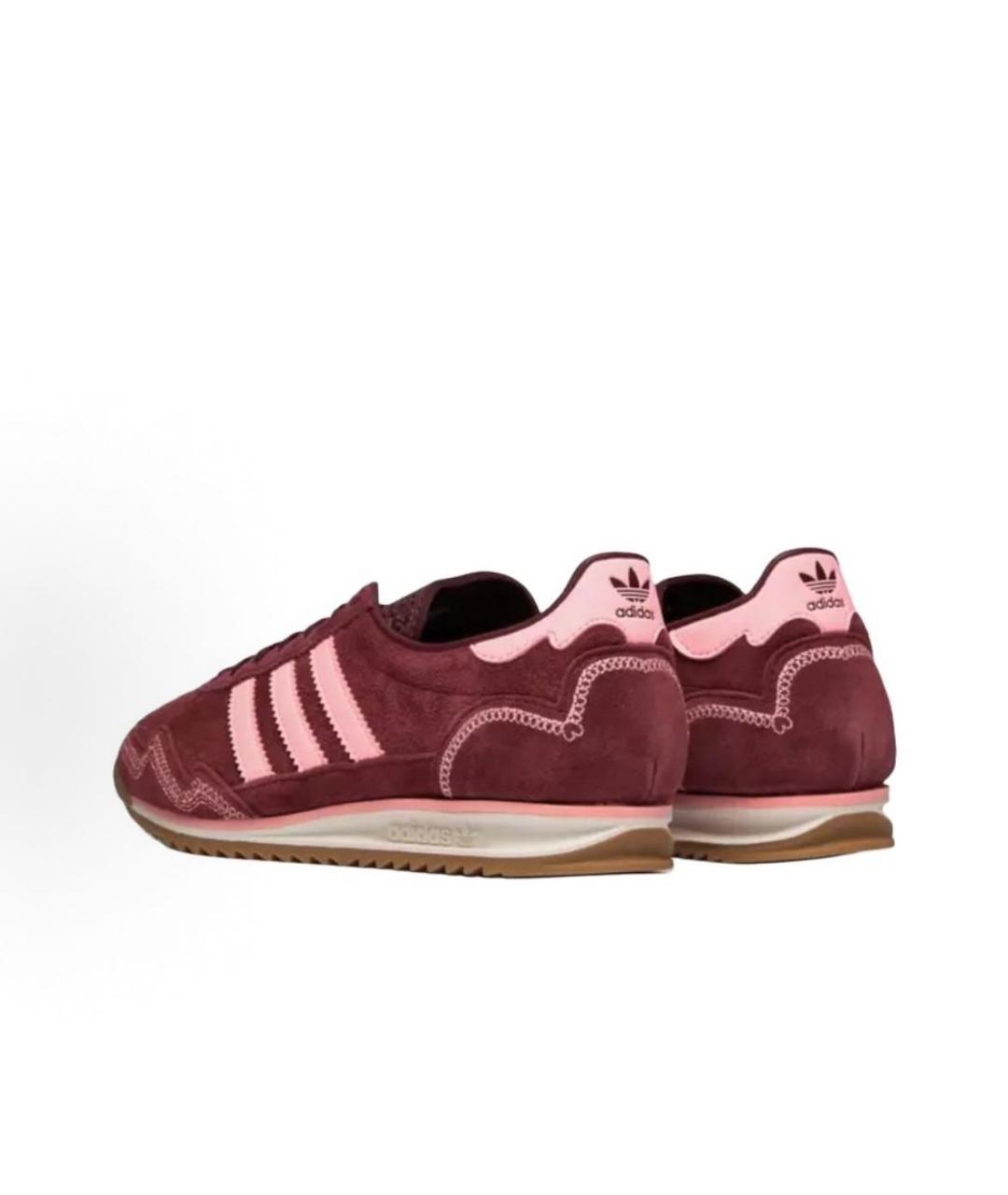 ADIDAS Бордовые замшевые кроссовки, фото 3
