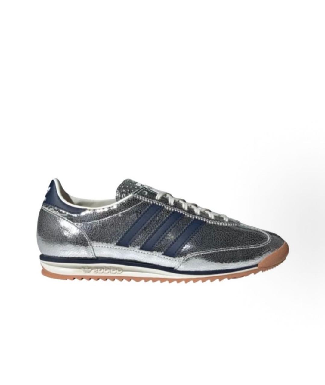 ADIDAS Серебряные кожаные кроссовки, фото 7