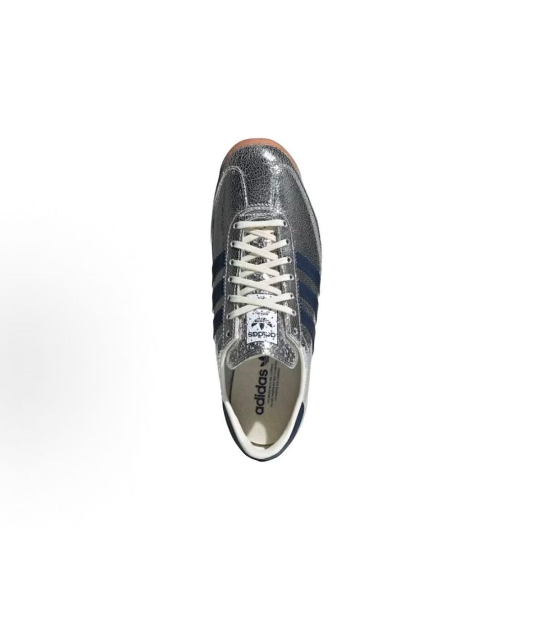 ADIDAS Серебряные кожаные кроссовки, фото 5