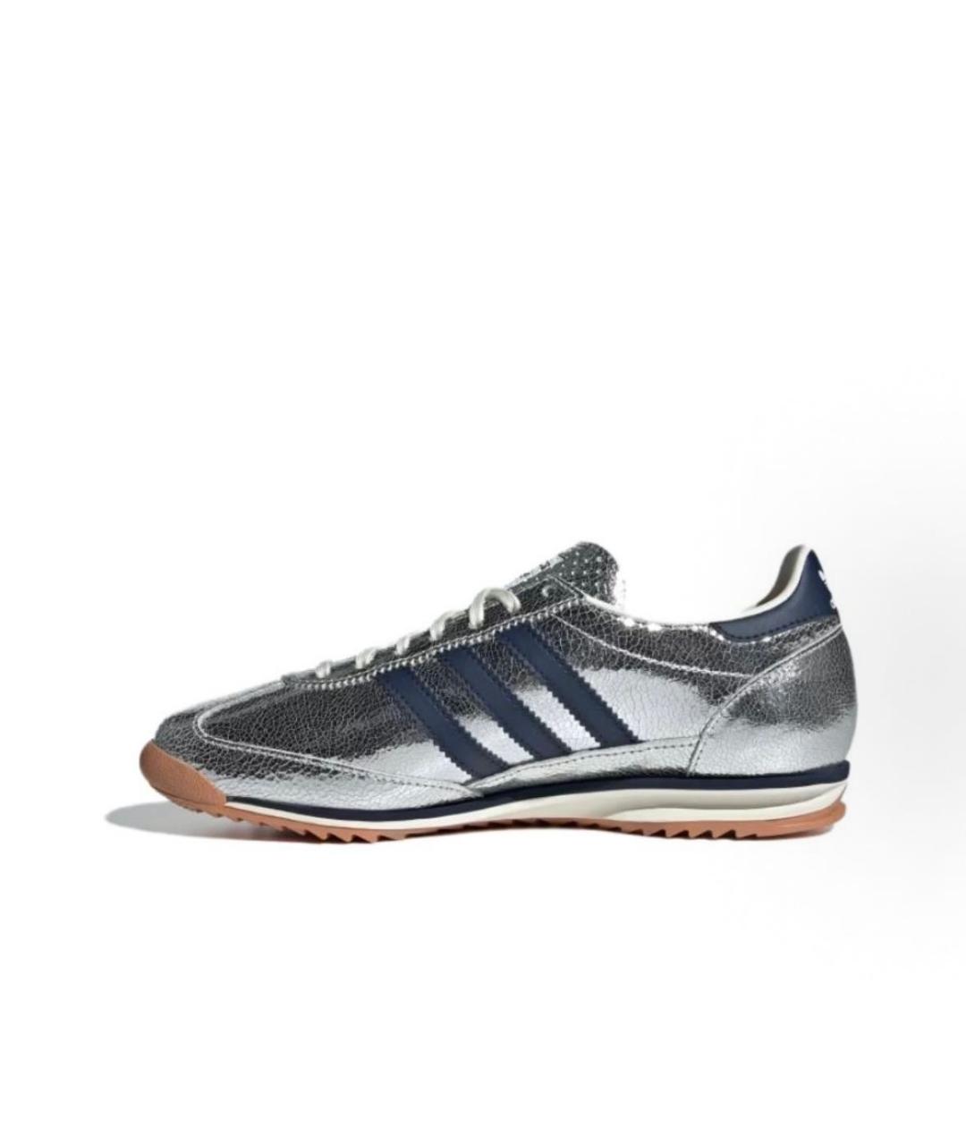 ADIDAS Серебряные кожаные кроссовки, фото 2