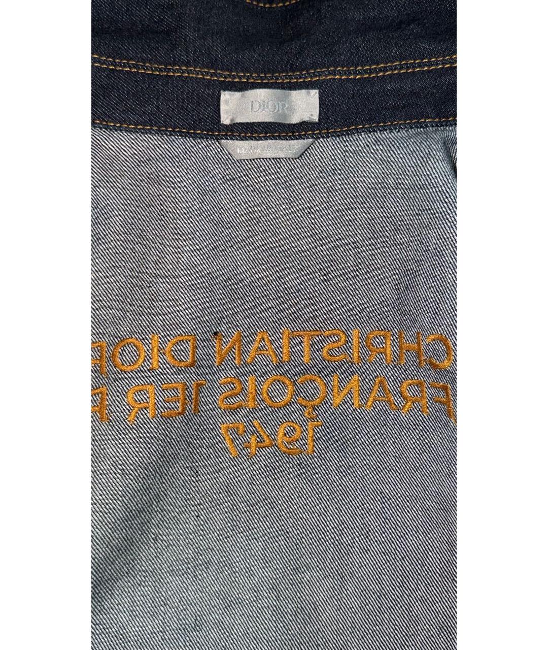 CHRISTIAN DIOR Темно-синяя хлопковая куртка, фото 3