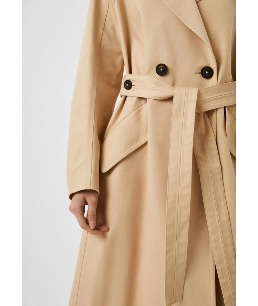 TRUSSARDI Бежевое хлопковое пальто, фото 5