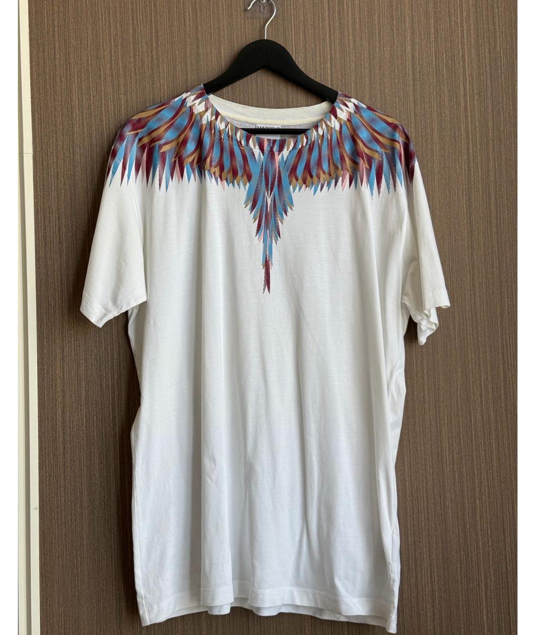 MARCELO BURLON Белая хлопковая футболка, фото 5