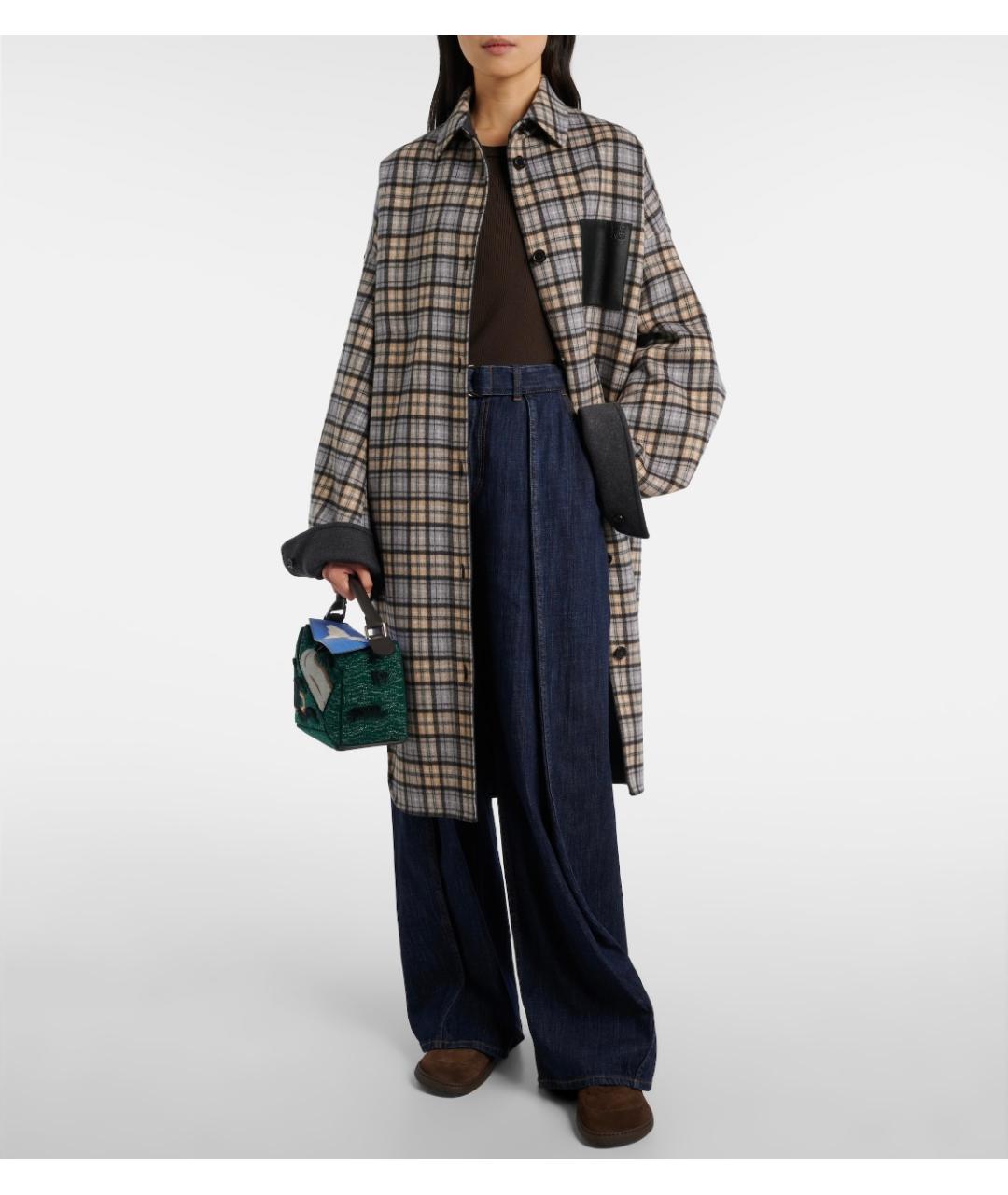 LOEWE Темно-синие хлопковые прямые джинсы, фото 5