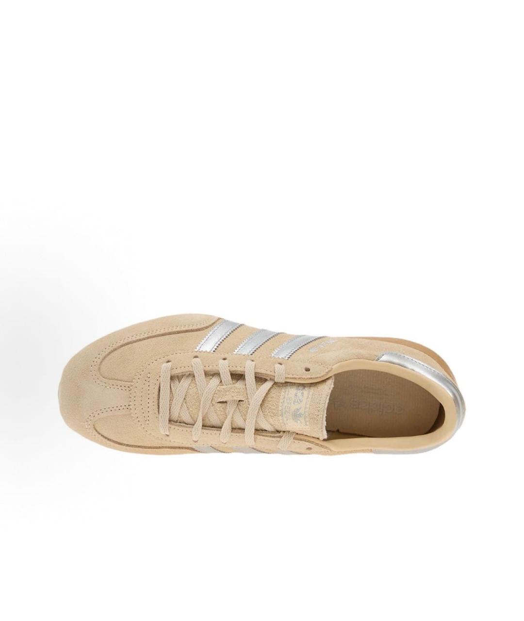 ADIDAS Бежевые замшевые кроссовки, фото 4
