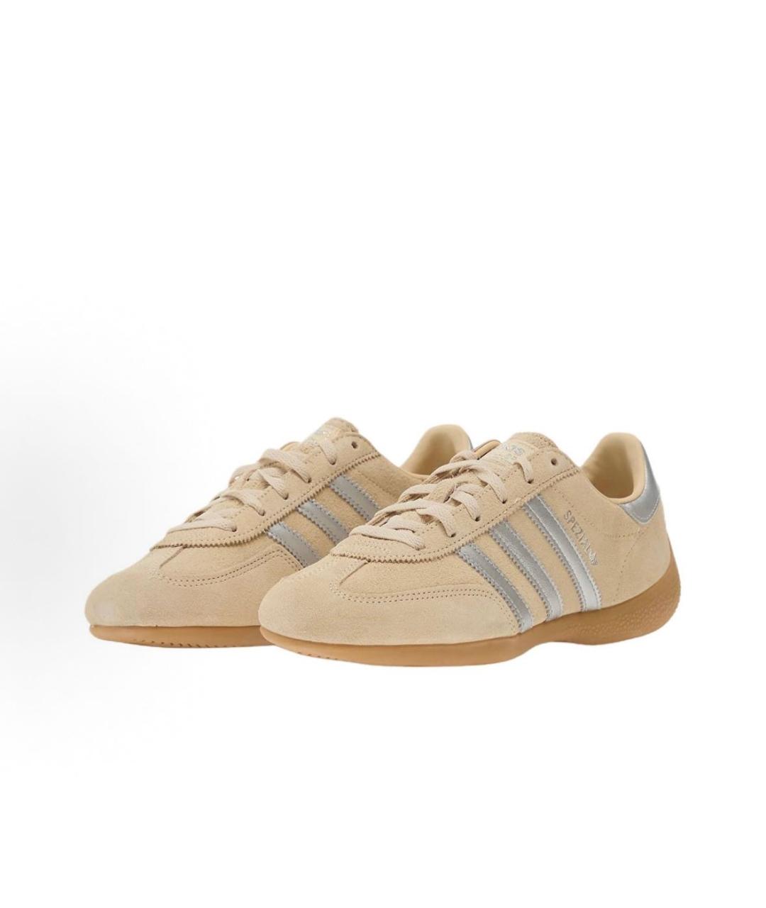 ADIDAS Бежевые замшевые кроссовки, фото 3
