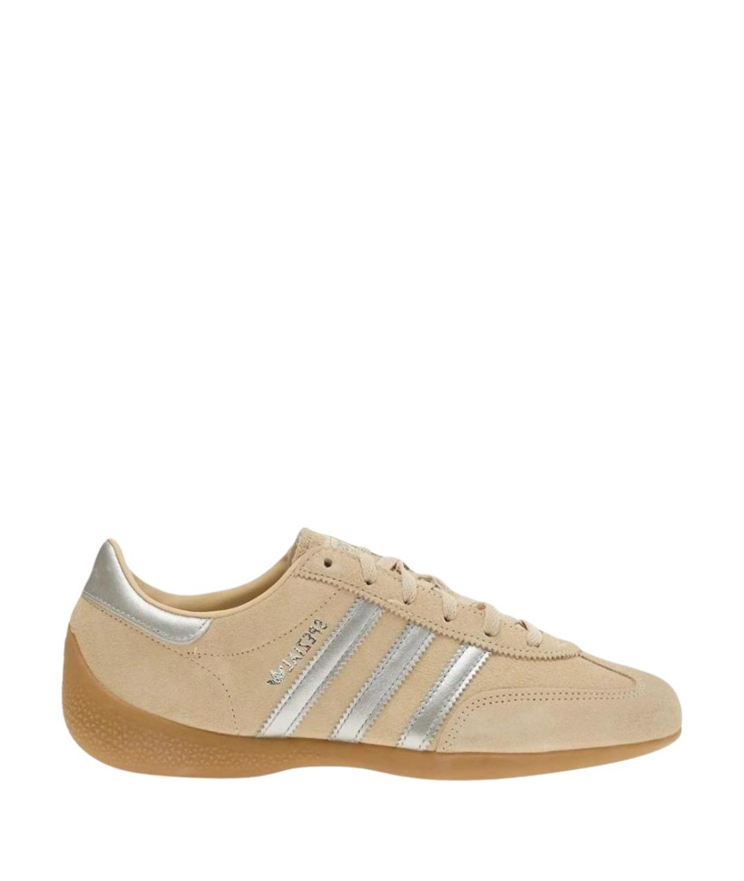 ADIDAS Бежевые замшевые кроссовки, фото 1