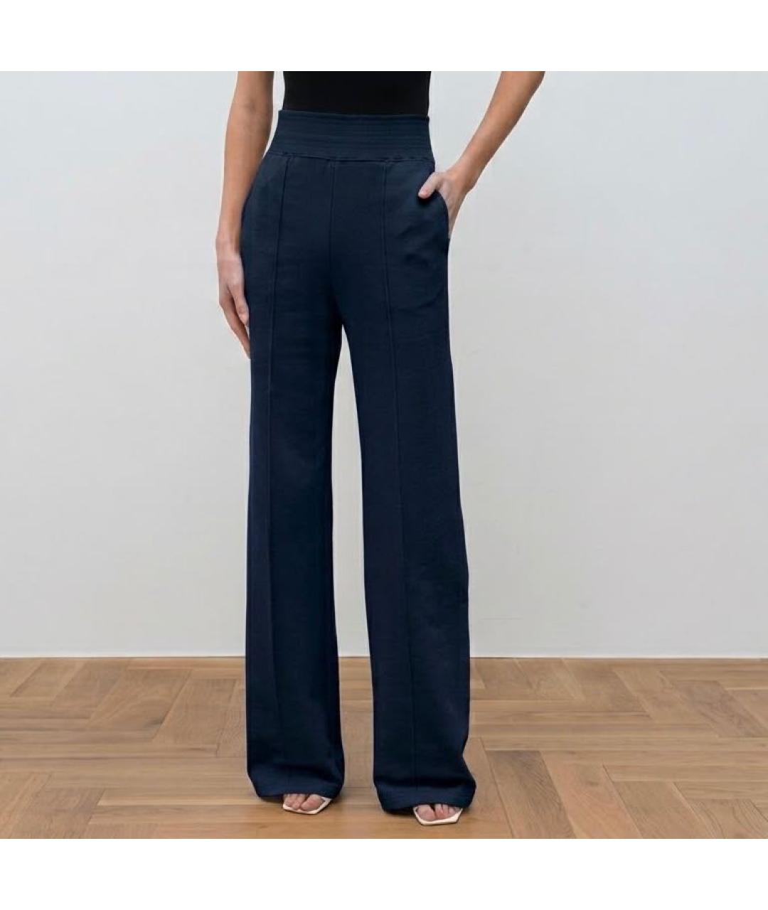 ERMANNO SCERVINO Темно-синие хлопковые спортивные брюки и шорты, фото 2